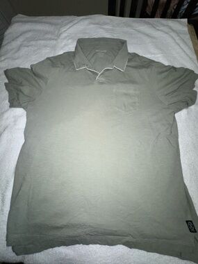 Todd Snyder Shirt Mens XXL Homespun Jersey Polo Green with White Trim